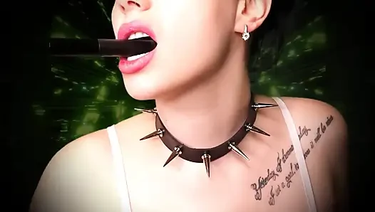 Du hast so das glück, dass ich dich verehren und überall auf meinen hochglänzenden schwarzen lippen wichsen lasse!