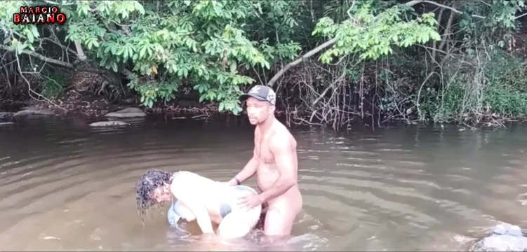 Valentine's casl bathing in dam on farm