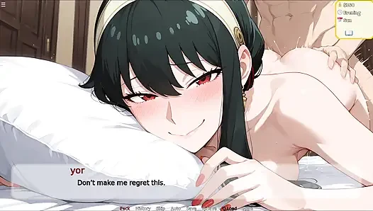 Hentai hustle - güzel ve seksi yor forger'ın sıkı götünü sikiyor