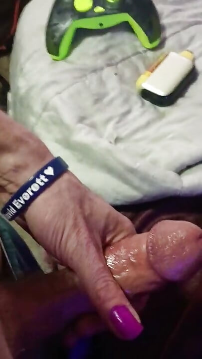 Solo masterbation with a big cock3