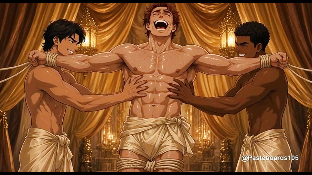 The Genie's Bargain - Bound By Silk, Tickled Without Mercy (2D Anime Bara)