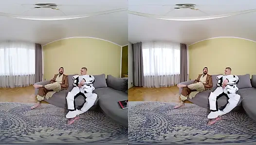 Comic-con'dan önce inek yıldız savaşları cosplay üçlü seks - vr