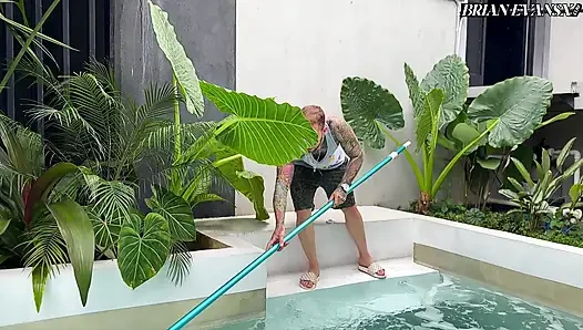 Threesome with Colombian big-bootied girls fucking the pool boy with their big tits - Sthefycupcake & Alejandra Palacios