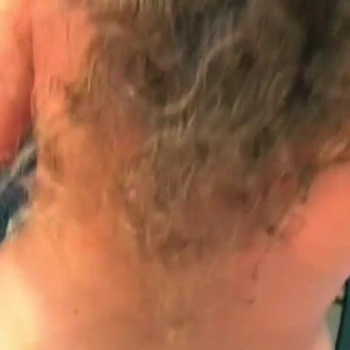 Curly Brunette Rides Hard on Office Chair