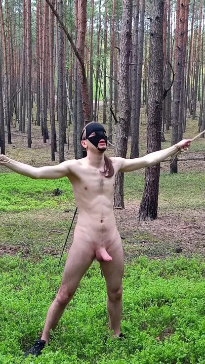 Roman Gets Tied up and Spanked with Nettles in the Middle of a Forest! | Clip 3