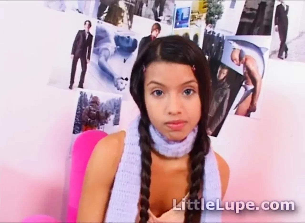 Petite solo latina teen toys her pussy