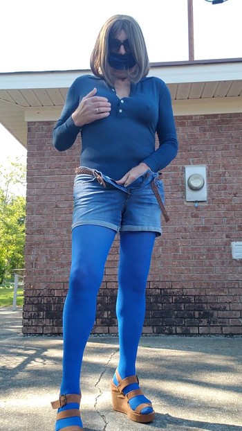 Must-see moment from "Sexy Cd outdoors pantyhose leotard feeling myself tease."