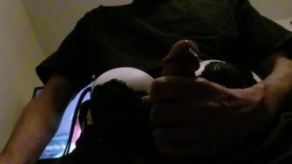 Jerking with wifes bra on