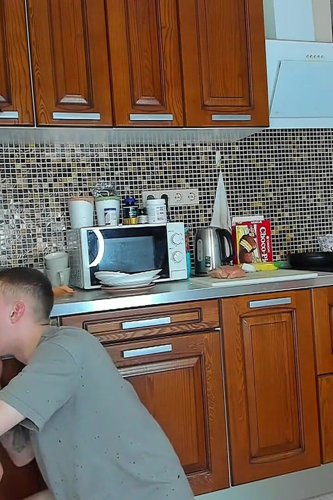 While I'm Doing the Dishes, My Friend Is Playing with My 23 Cm Cock!