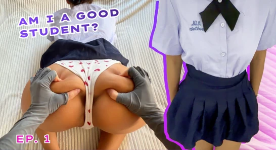 "TOLONG, DI PANTATKU!" Anal kasar pertama siswi Asia - Pelatihan siswi ep.1 - aria fleur