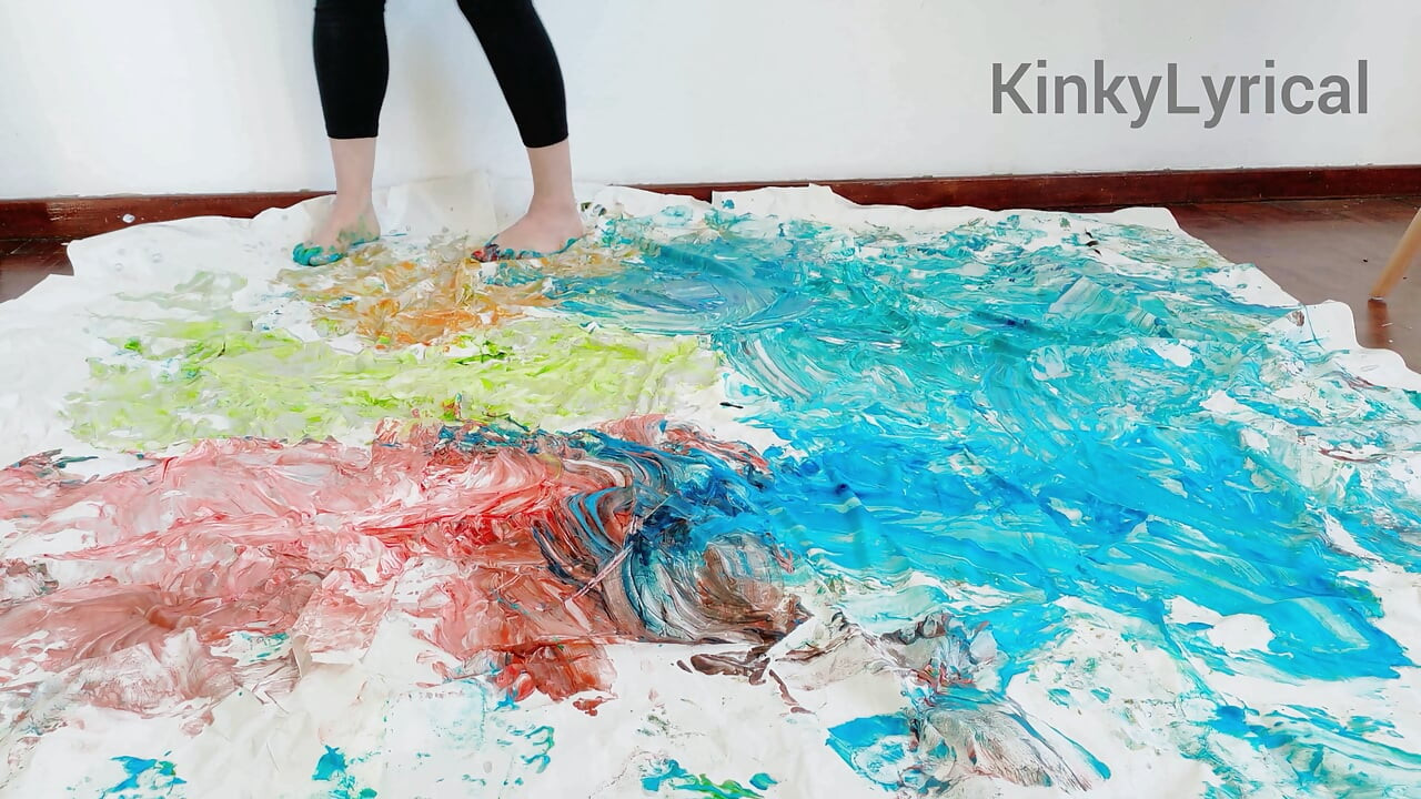 Voetkunst - schilderen met voeten