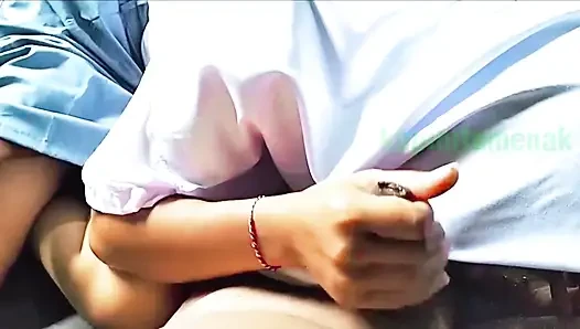 The girl fucked her boyfriend after school