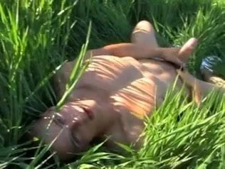 In tall grass