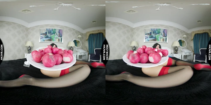 Hotkinkyjo take tons of red radish in her ass, self anal fisting & prolapse
