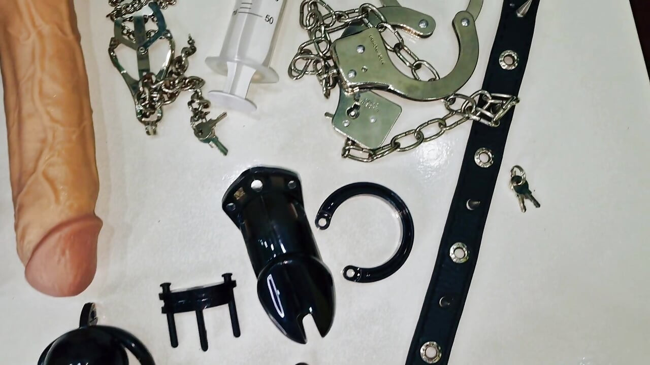 Dominatrix Nika will tie your hands and place a chastity belt on your pathetic appendage. You will wear it forever!