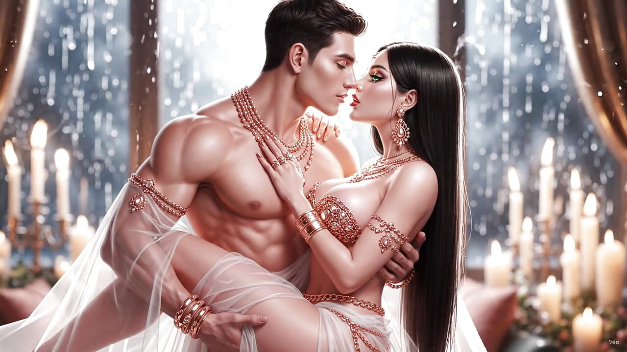 White Saree Mein Desi Wife Ki Soft Romantic Night – Husband Ke Saath Full Body Embrace Aur Intense Kissing