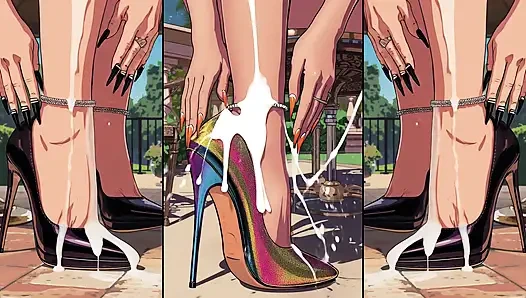 Высокие каблуки получают сперму с сайтов alle и будут вылизывать горячие аниме-девушки