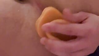Masturbating my juicy ass with a dildo