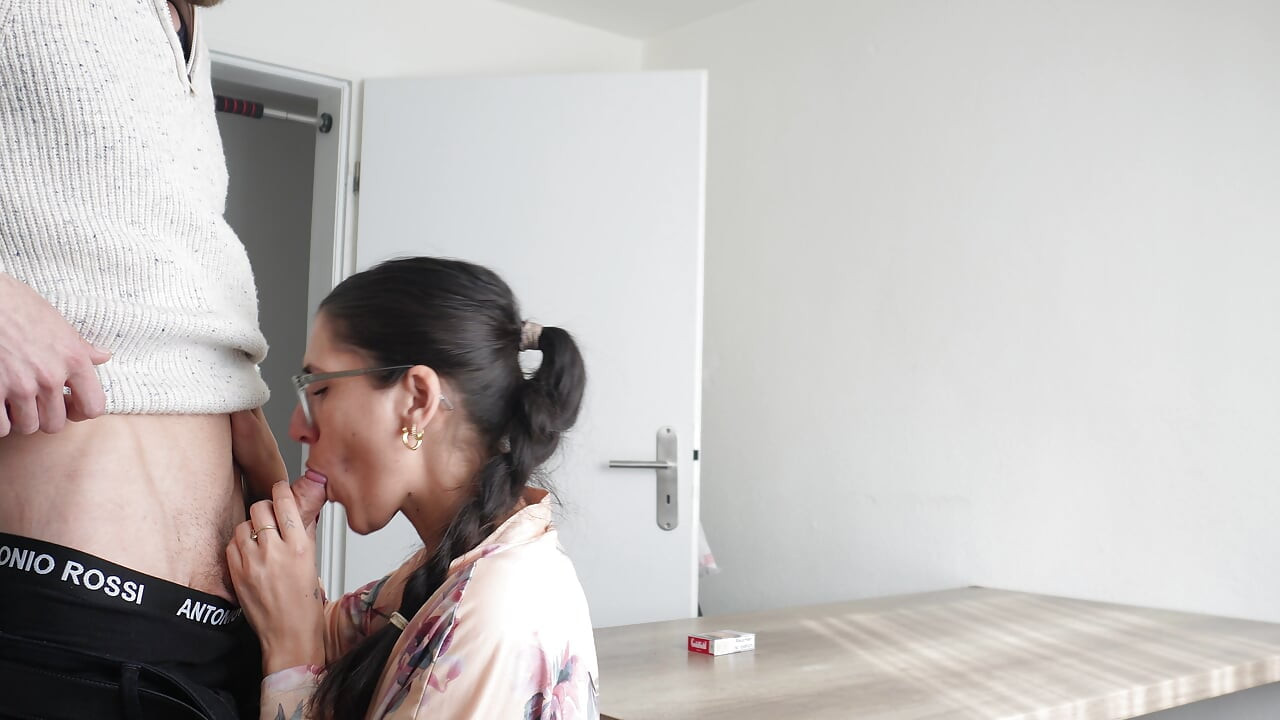 Paki Mix Fucked Hard on the Kitchen Table - Blowjob, Doggy & Cumshot Finish!