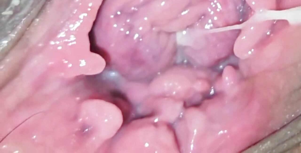 Kamera i skjeden, livmorhals POV, Creampie