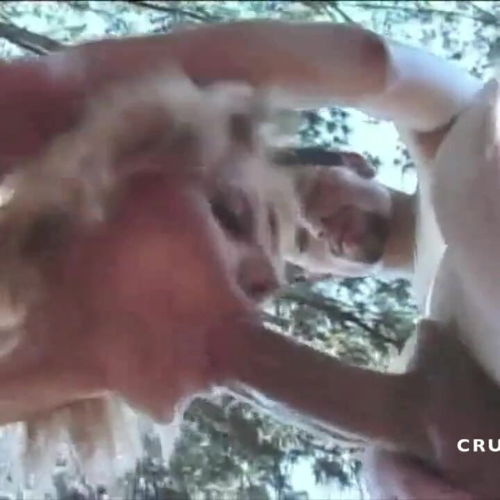 Blondy shemale used by straight boy in exhib