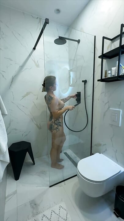 I’m Masturbating in the Shower and Squirting - My Wet Pussy Craves a Thick Cock