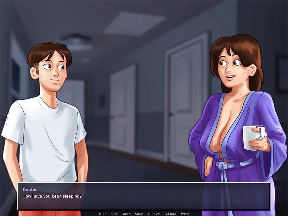 Summertime saga: stepmom and stepson doing naughty things in her bed ep 178