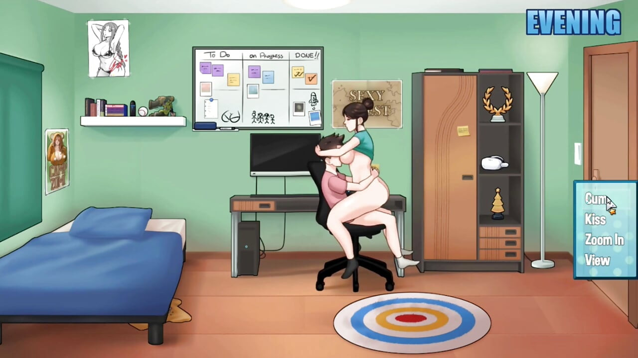 Hentai Game - Δουλειές του σπιτιού - Τετράδα με τις κυρίες