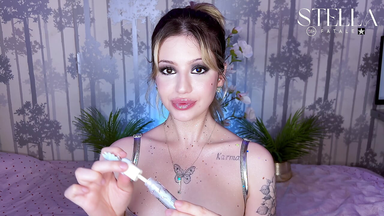Labios fetiche brillante brillo provoca con mis labios regordetes
