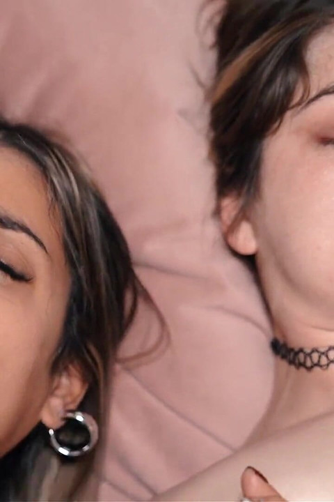 Brunette and Blonde Fucked at the Same Time by Their Stepfather and Stepbrother