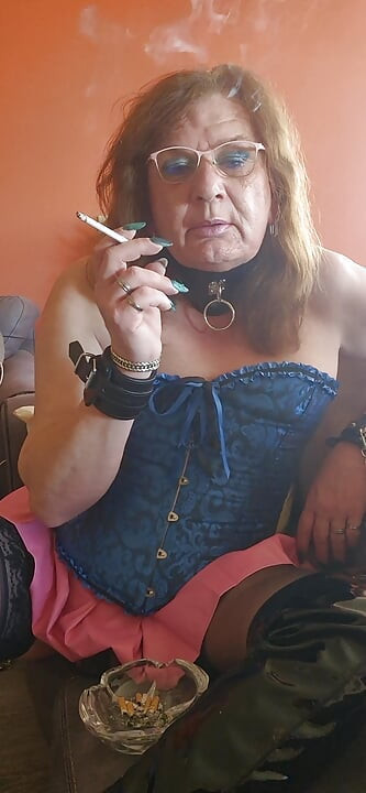 Enjoying a cigarette