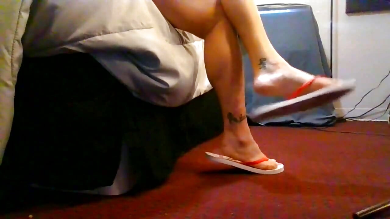 Walking Slapping Heels Crossed Leg or Standing Flipflops