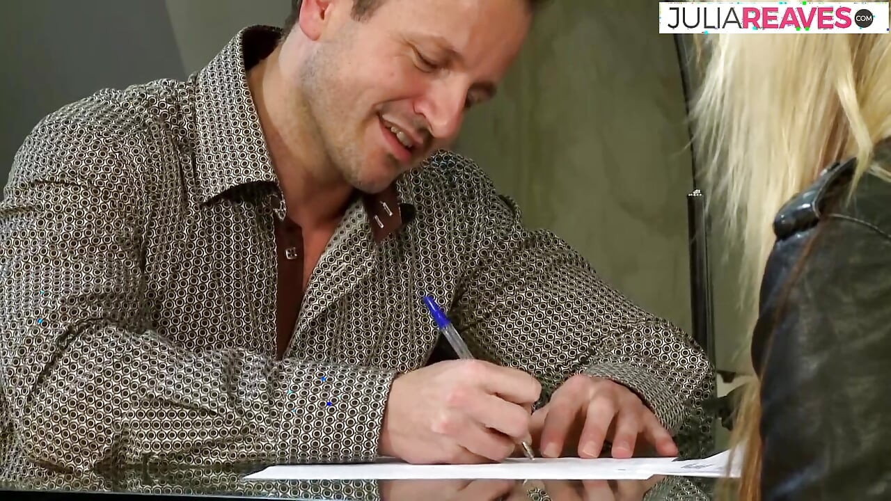 Sexy blonde sucks a huge cock then gets fucked to a mouth cumshot