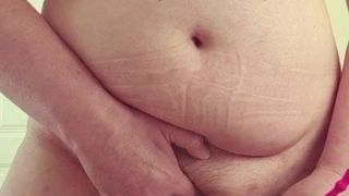 Intens staand orgasme, weelderige vibrator op clitoris