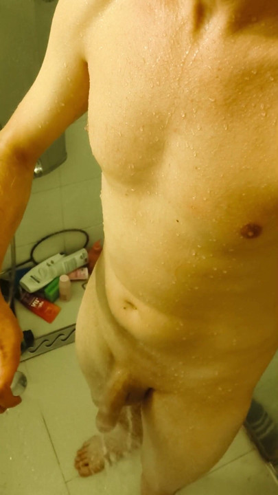 In the shower