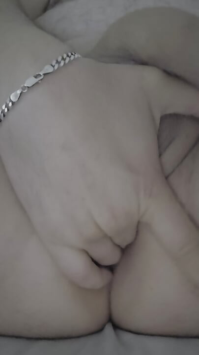 Satisfying myself. Fingers in her pussy. I love it