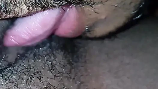 Sucking the sweaty pussy of the married believer after the service