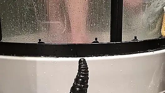 washes her toys and her body