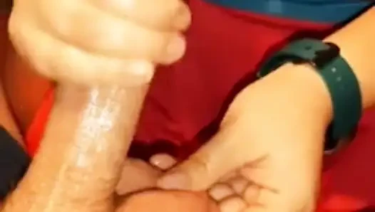 Jerking and riding my step sons big cock for the first time