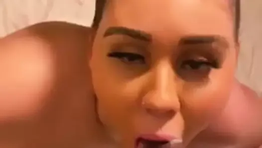 Ebony swallow cum