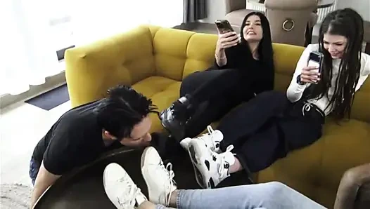 Brat Girls have fun with their slave