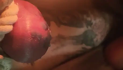 Goode Girl Flogging Balls by Candle Light POV