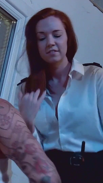 Iconic moment from "Nymphomaniac Ginger Female Police woman Candi Fucks in Prison"
