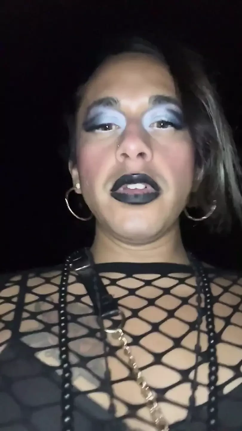 Pissing Tranny on Night Walk