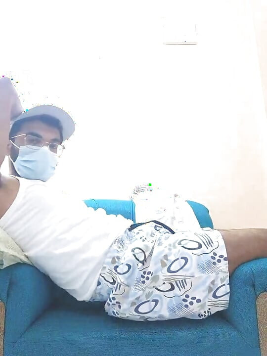 Underwear desi webcam guy teases strips and cum