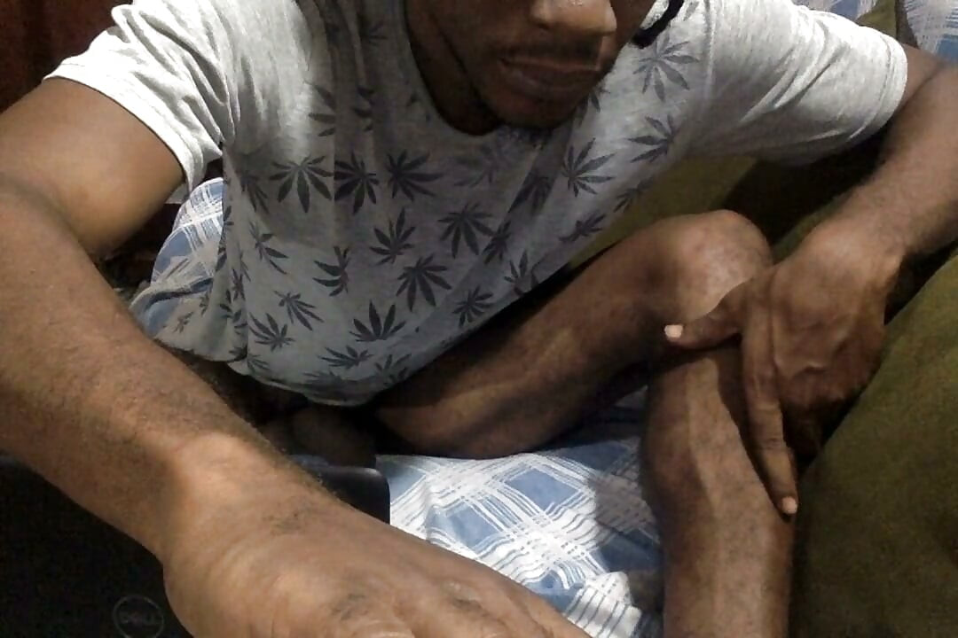 Caught Black Sexy Boy Masterbating