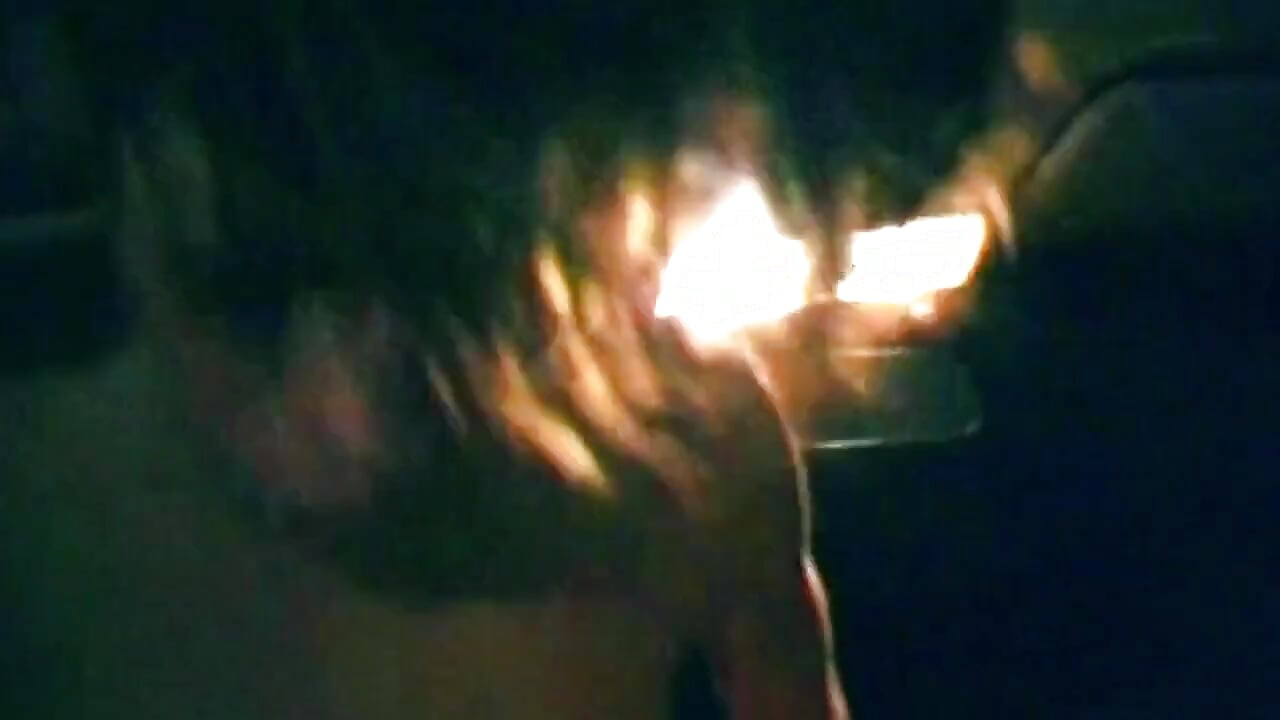 Brunette Fingers Herself Deep in Dark Car