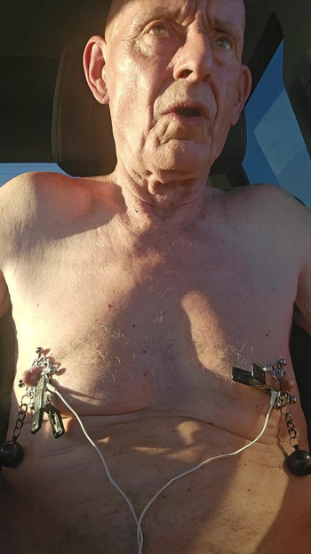 Key moment from "nipple torture with spiked clamps and tens unit"