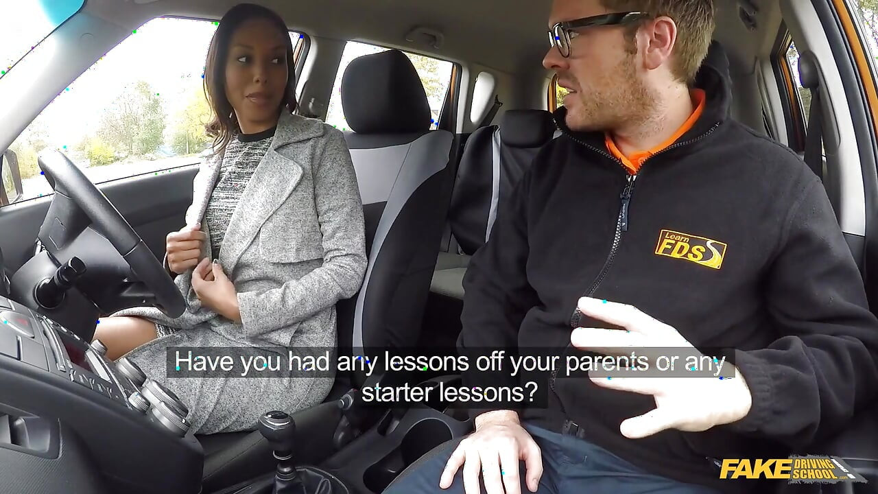 Fake Driving School- Gorgeous Black Sade Fails Her Test in a Car with Ryan & Rides Him Cowgirl Style with Creampie Finish
