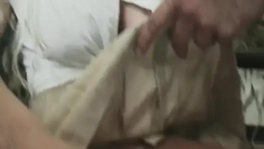 Cum Drenched Blonde Slut Licks Every Drop Clean